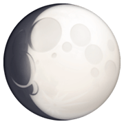 Emoji 🌔 Gibbosa Crescente su Facebook 3.0.