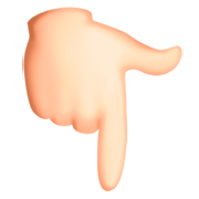 Emoji 👇🏻 Indice Abbassato: Carnagione Chiara su Facebook 3.0.