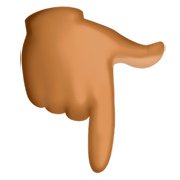 Emoji 👇🏾 Indice Abbassato: Carnagione Abbastanza Scura su Facebook 3.0.