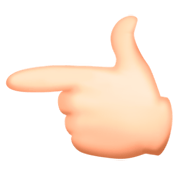 👈🏻 Emoji nach links weisender Zeigefinger: helle Hautfarbe Facebook 3.0.