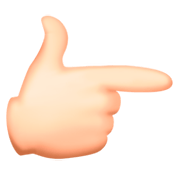 Emoji 👉🏻 Indice Verso Destra: Carnagione Chiara su Facebook 3.0.