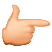 👉🏼 Emoji nach rechts weisender Zeigefinger: mittelhelle Hautfarbe Facebook 3.0.