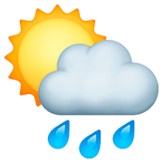 Emoji 🌦️ Sole Coperto E Pioggia su Facebook 3.0.