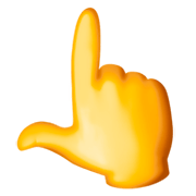 👆 Emoji nach oben weisender Zeigefinger von hinten Facebook 3.0.