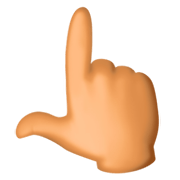 👆🏽 Emoji nach oben weisender Zeigefinger von hinten: mittlere Hautfarbe Facebook 3.0.