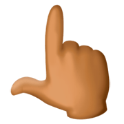 👆🏾 Emoji nach oben weisender Zeigefinger von hinten: mitteldunkle Hautfarbe Facebook 3.0.