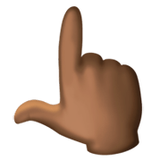 👆🏿 Emoji Dorso Da Mão Com Dedo Indicador Apontando Para Cima: Pele Escura na Facebook 3.0.
