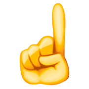 ☝️ Emoji nach oben weisender Zeigefinger von vorne Facebook 3.0.