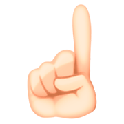 Emoji ☝🏻 Indice Verso L’alto: Carnagione Chiara su Facebook 3.0.