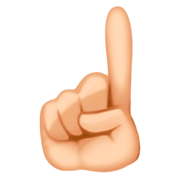 Emoji ☝🏼 Indice Verso L’alto: Carnagione Abbastanza Chiara su Facebook 3.0.