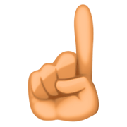 ☝🏽 Emoji Dedo índice Hacia Arriba: Tono De Piel Medio en Facebook 3.0.