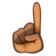 ☝🏿 Emoji Dedo índice Hacia Arriba: Tono De Piel Oscuro en Facebook 3.0.