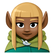 🧝🏿‍♀️ Emoji Elfe: dunkle Hautfarbe Facebook 3.0.