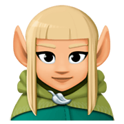 🧝🏼‍♀️ Emoji Elfe: mittelhelle Hautfarbe Facebook 3.0.