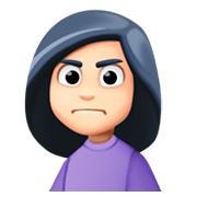 🙍🏻‍♀️ Emoji Mujer Frunciendo El Ceño: Tono De Piel Claro en Facebook 3.0.