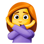Emoji 🙅‍♀️ Donna Con Gesto Di Rifiuto su Facebook 3.0.
