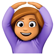 🙆🏽‍♀️ Emoji Mujer Haciendo El Gesto De «de Acuerdo»: Tono De Piel Medio en Facebook 3.0.