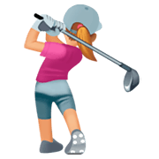 🏌🏼‍♀️ Emoji Mujer Jugando Al Golf: Tono De Piel Claro Medio en Facebook 3.0.