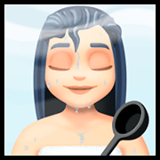 🧖🏻‍♀️ Emoji Mujer En Una Sauna: Tono De Piel Claro en Facebook 3.0.