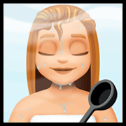 🧖🏼‍♀️ Emoji Mujer En Una Sauna: Tono De Piel Claro Medio en Facebook 3.0.