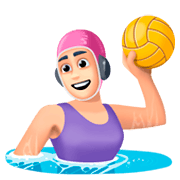 🤽🏻‍♀️ Emoji Mujer Jugando Al Waterpolo: Tono De Piel Claro en Facebook 3.0.