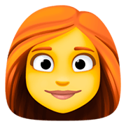 👩‍🦰 Emoji Frau: rotes Haar Facebook 3.0.