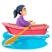 🚣🏻‍♀️ Emoji Frau im Ruderboot: helle Hautfarbe Facebook 3.0.