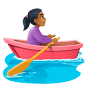 Emoji 🚣🏾‍♀️ Donna In Barca A Remi: Carnagione Abbastanza Scura su Facebook 3.0.