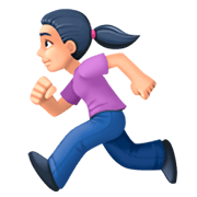 🏃🏻‍♀️ Emoji Mujer Corriendo: Tono De Piel Claro en Facebook 3.0.