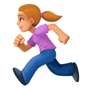 🏃🏼‍♀️ Emoji Mujer Corriendo: Tono De Piel Claro Medio en Facebook 3.0.