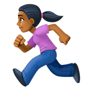 🏃🏾‍♀️ Emoji Mujer Corriendo: Tono De Piel Oscuro Medio en Facebook 3.0.