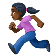 🏃🏿‍♀️ Emoji Mujer Corriendo: Tono De Piel Oscuro en Facebook 3.0.