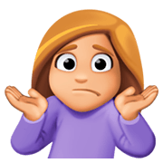 Emoji 🤷🏼‍♀️ Donna Che Scrolla Le Spalle: Carnagione Abbastanza Chiara su Facebook 3.0.