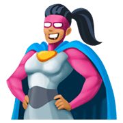 🦸🏾‍♀️ Emoji Super-heroína: Pele Morena Escura na Facebook 3.0.