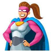 Emoji 🦸🏽‍♀️ Supereroina: Carnagione Olivastra su Facebook 3.0.