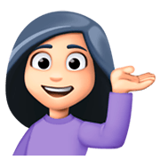 Emoji 💁🏻‍♀️ Donna Con Suggerimento: Carnagione Chiara su Facebook 3.0.