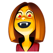 🧛🏽‍♀️ Emoji weiblicher Vampir: mittlere Hautfarbe Facebook 3.0.