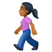 🚶🏾‍♀️ Emoji Mujer Caminando: Tono De Piel Oscuro Medio en Facebook 3.0.
