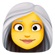👩‍🦳 Emoji Frau: weißes Haar Facebook 3.0.