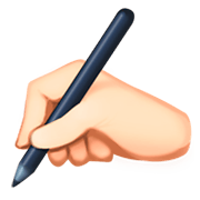 ✍🏻 Emoji Escrevendo à Mão: Pele Clara na Facebook 3.0.
