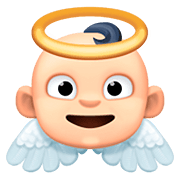 👼🏻 Emoji Bebé ángel: Tono De Piel Claro en Facebook 4.0.