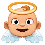 👼🏼 Emoji Bebé ángel: Tono De Piel Claro Medio en Facebook 4.0.