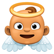 👼🏽 Emoji Bebé ángel: Tono De Piel Medio en Facebook 4.0.