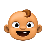 👶🏽 Emoji Bebê: Pele Morena na Facebook 4.0.