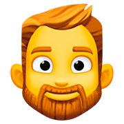 Emoji 🧔 Uomo Con La Barba su Facebook 4.0.