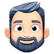 Emoji 🧔🏻 Uomo Con La Barba: Carnagione Chiara su Facebook 4.0.