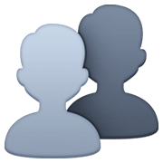 👥 Emoji Silhouette mehrerer Büsten Facebook 4.0.