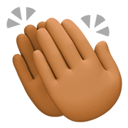 👏🏾 Emoji klatschende Hände: mitteldunkle Hautfarbe Facebook 4.0.