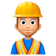 👷🏼 Emoji Bauarbeiter(in): mittelhelle Hautfarbe Facebook 4.0.