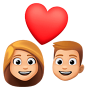 💑🏼 Emoji Pareja Enamorada, Tono De Piel Claro Medio en Facebook 4.0.